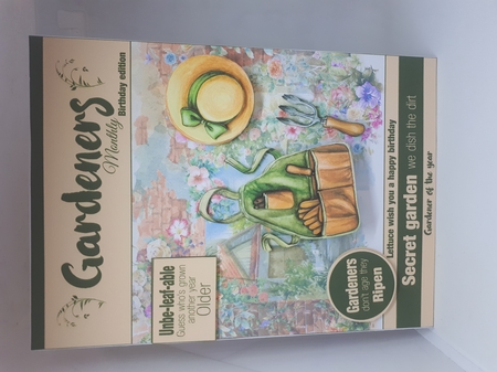 Gardeners Magazine Birthday Card by Andrea McGill
