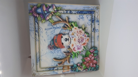 Watercolour Christmas 8x8 - Westy by Andrea McGill