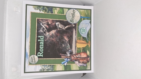 5x7 and 6x6 aprox Golfer card front 6 by Andrea McGill