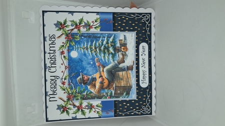 Christmas Busker in the Snow by Andrea McGill