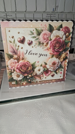 Love you floral note 3 by Andrea McGill