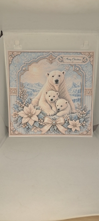 8x8 Arctic Polar Bear - Quick Card Front with Sentiments  by Andrea McGill
