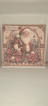 8x8 Traditional Santa Christmas - Quick Card Front with Sentiments  by Andrea McGill