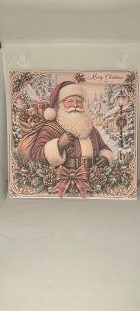 8x8 Vintage Santa Village - Quick Card Front with Sentiments  by Andrea McGill