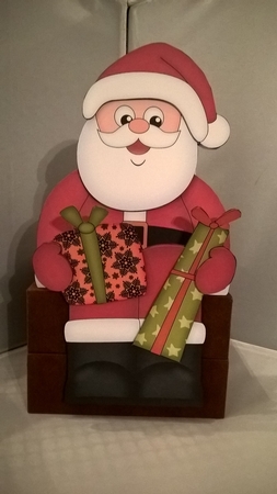 3D on the Shelf Card Kit - Christmas Santas Presents by Andrea McGill