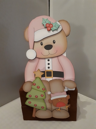 3D on the Shelf Card Kit - Christmas Livvy Bear's Xmas Tree by Andrea McGill