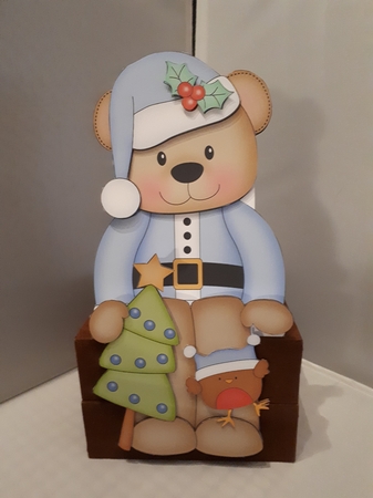 3D on the Shelf Card Kit - Christmas Austin Bear's Xmas Tree by Andrea McGill