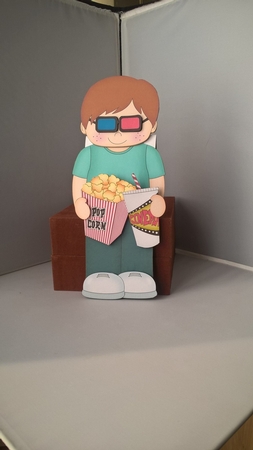 3D on the Shelf Card Kit - 3D Film Night Connor by Andrea McGill