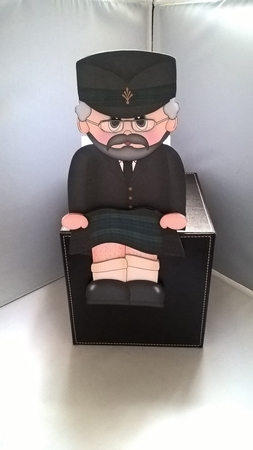 3D on the Shelf Card Kit - Old Man Scotsman Bryce in Kilt by Andrea McGill