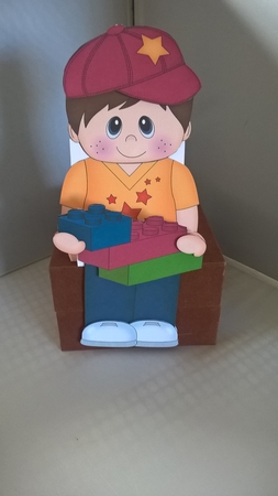 3D on the Shelf Card Kit - Little Building Blocks Boy Bart by Andrea McGill