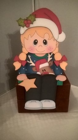 3D on the Shelf Card Kit - Little Christmas Jumper Girl by Andrea McGill