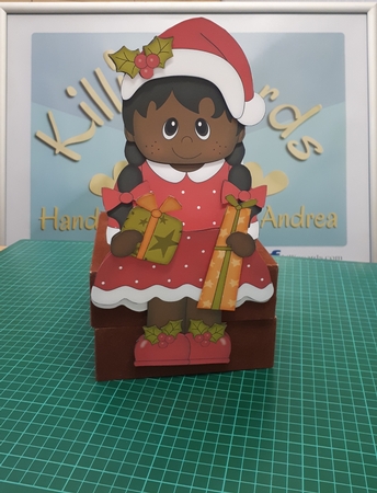 3D on the Shelf Card Kit - Ethnic Christmas Girl Corine by Andrea McGill