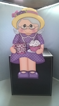 3D on the Shelf Card Kit - Gossip Galz - Cuppa & Cake Connie by Andrea McGill