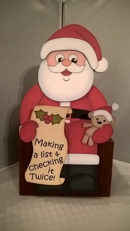 3D on the Shelf Card Kit - Christmas Santa's List by Andrea McGill