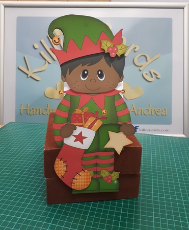 3D on the Shelf Card Kit - Ethnic Christmas Elf by Andrea McGill