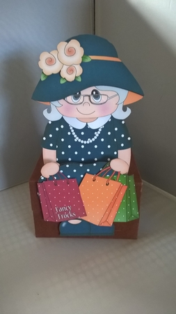 3D on the Shelf Card Kit - Gossip Galz - Shopaholic Stella by Andrea McGill