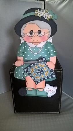 3D on the Shelf Card Kit - Gossip Galz - Crochet Cristy by Andrea McGill