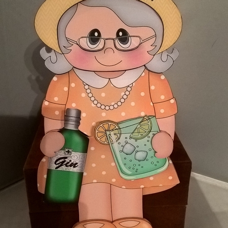 3D on the Shelf Card Kit - Gossip Galz - g & T Gwen by Andrea McGill