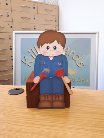 3D on the Shelf Card Kit - Little Plumber Niall by Andrea McGill
