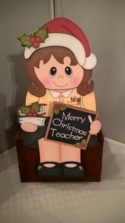 3D on the Shelf Card Kit - Christmas Teacher Miss Smith by Andrea McGill