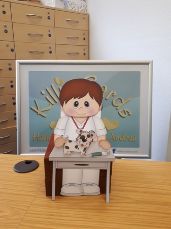 3D on the Shelf Card Kit - Little Vet Karl by Andrea McGill