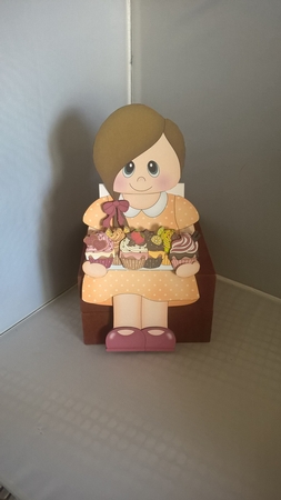 3D on the Shelf Card Kit - Little Cupcake Teen Cally by Andrea McGill
