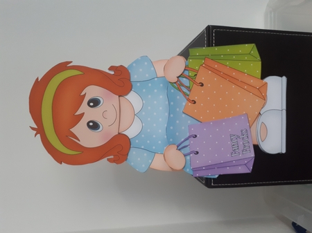 3D on the Shelf Card Kit - Shopping Lady Sade by Andrea McGill