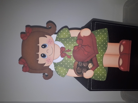 3D on the Shelf Card Kit - Little Chocolate Box Girl Sherry by Andrea McGill