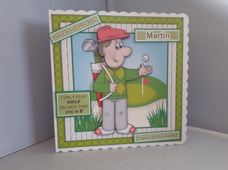 Golfing Dave Mini Kit Birthday Fathers Day by Andrea McGill
