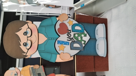 3D On the Shelf Card Kit - Dad Vernon has a Heart by Andrea McGill