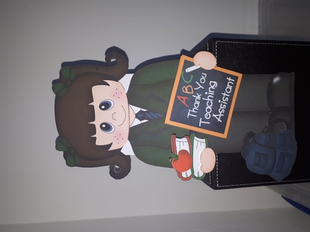 3D On the Shelf Card Kit - Little School Girl Latisha says Thank You to her Teacher by Andrea McGill