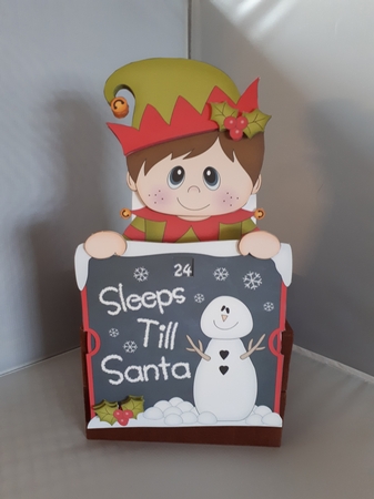 On the Shelf Sleeps Till Santa Card Kit - Little Christmas Elf by Andrea McGill