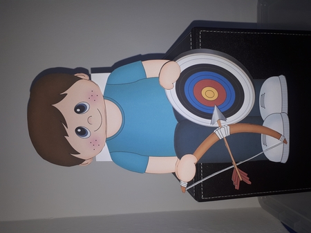 3D On the Shelf Card Kit - Little Archery Boy Kevin is Right on Target by Andrea McGill