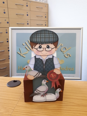 3D On the Shelf Card Kit - Little Pigeon Fancier Ike by Andrea McGill