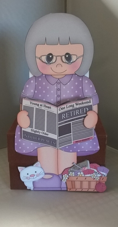 3D On the Shelf Card Kit - Dorene is Happily Retired by Andrea McGill