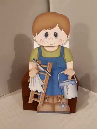 3D On the Shelf Card Kit - Little Squeeky Clean Window Cleaner Glean by Andrea McGill