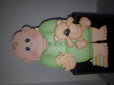3D On the Shelf Card Kit - Cute New Little Baby Jude by Andrea McGill
