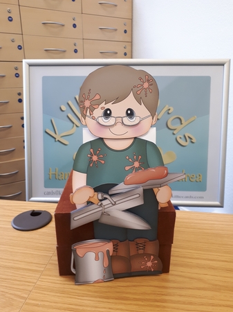 3D On the Shelf Card Kit - Older Plasterer Dario is ready for work by Andrea McGill