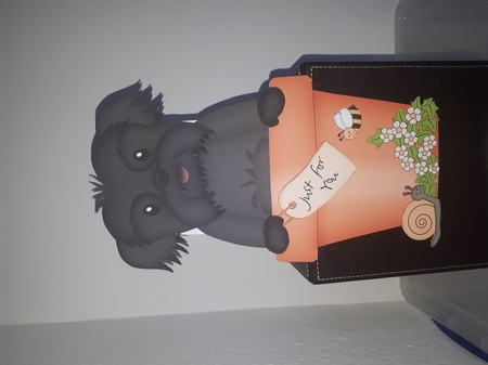 3D On the Shelf Card Kit - Flower Pot Friends Little Shih Tzu Dog Bo by Andrea McGill