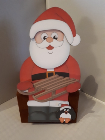 3D Christmas On the Shelf Card Kit -  Christmas Santa goes Sledging by Andrea McGill