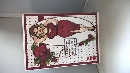 Foxy Mama Valentine Quick Card by Andrea McGill