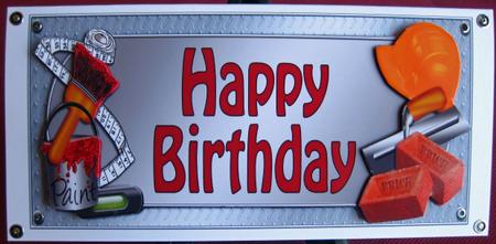 Large Dl Birthday Handyman Tools 3D Decoupage by Andrea Szabo