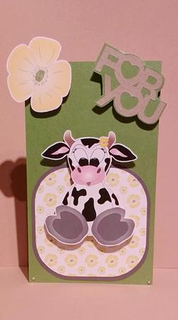 Big Feet Buttercup Cow Digital Stamp and Paper by Andrea Plume