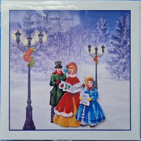 Christmas Carols-8x8 Card by Andy George