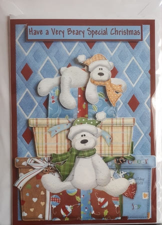 Beary Special Christmas Decoupage Card by Andy George