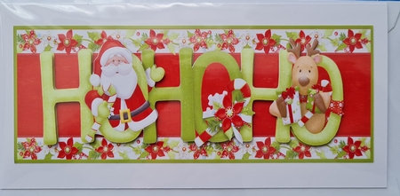Ho Ho Ho Large Dl Card by Andy George