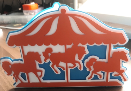 845 Merry Go Round Carousel Card by Andy George