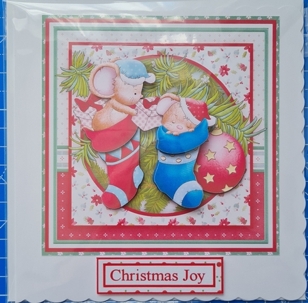HAVE YOURSELF A MERRY MICEY CHRISTMAS 8x8 Decoupage & Insert Mini Kit by Andy George