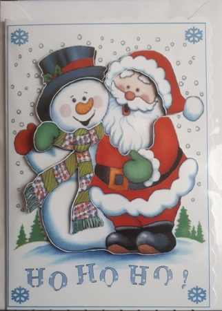 Christmas Jolly Santa Decoupage Topper by Andy George