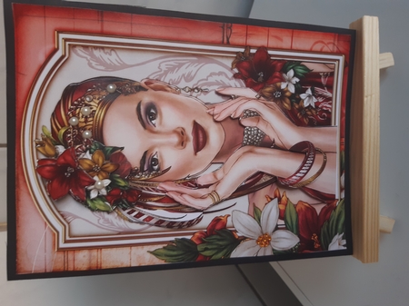 Art Deco Lady Emilia 4 Sheet Mini Kit Red by Anette De Villiers